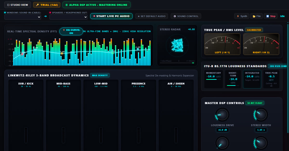 ALPHA Stereo Tools V2 DSP Audio Processing