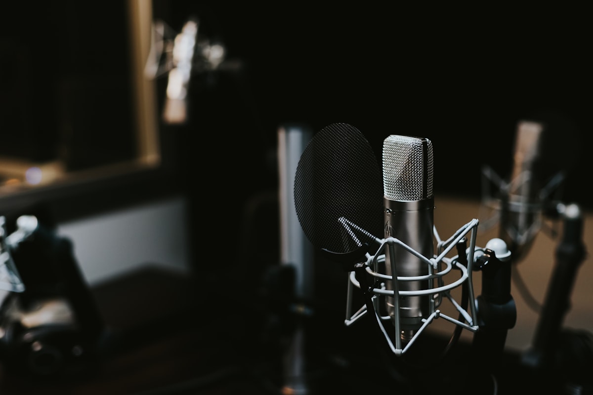 Web radio studio microphone