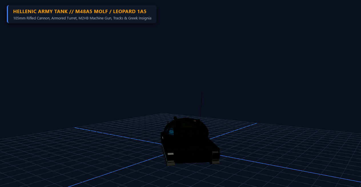 Hellenic Army Tank 3D Model